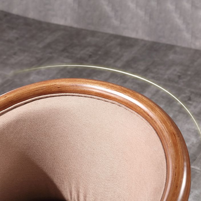 Silla de comedor tradicional de madera maciza, sillón de comedor de tela para uso doméstico