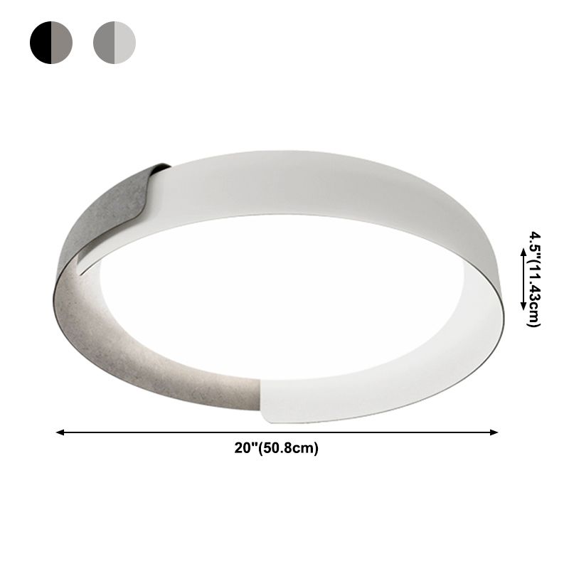 Lacquered Metal LED Ceiling Light in Modern Simplicity Acrylic Circular Flush Mount for Bedroom