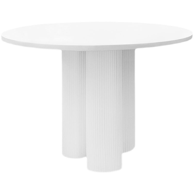 Round Dining Room Table Contemporary White Fixed Kitchen Table