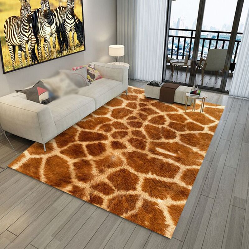 Bold Home Decoration Carpet Animal Pattern Area Rug Polyester Stain Resistant Indoor Carpet