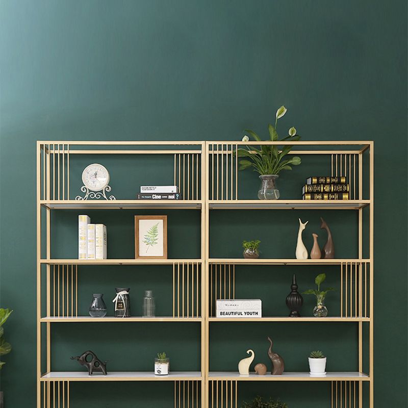 Vertical Open Shelf Bookcase Metal Etagere Book Shelf for Bedroom