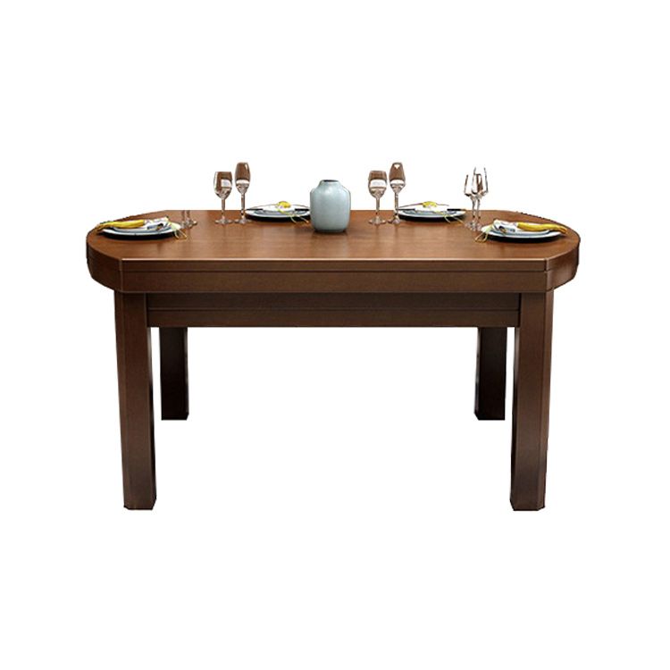 Contemporary Dinner Table Wood 4 Legs Dining Room Table for Home