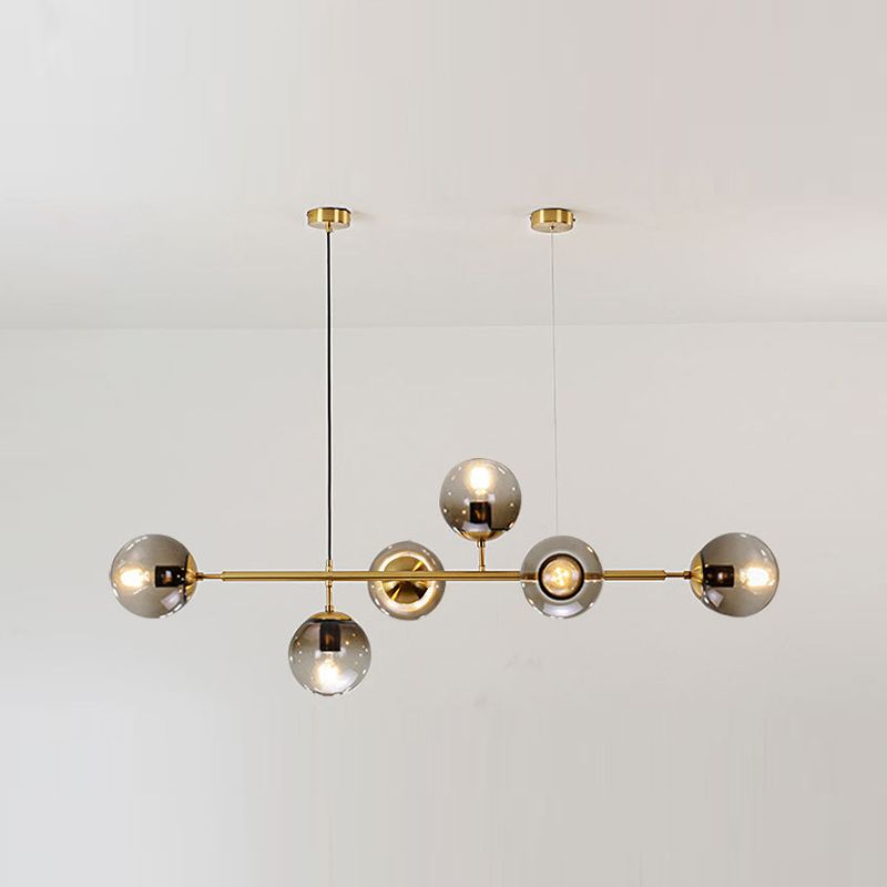 Lámpara colgante de comedor moderno lámpara de lámpara de lámpara de vidrio redondo para comedor