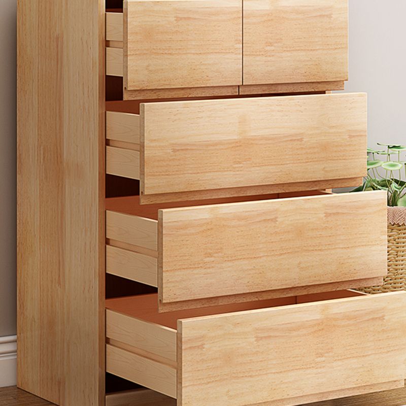 Contemporary Lingerie Chest Rubber Wood Storage Chest Dresser for Home Office