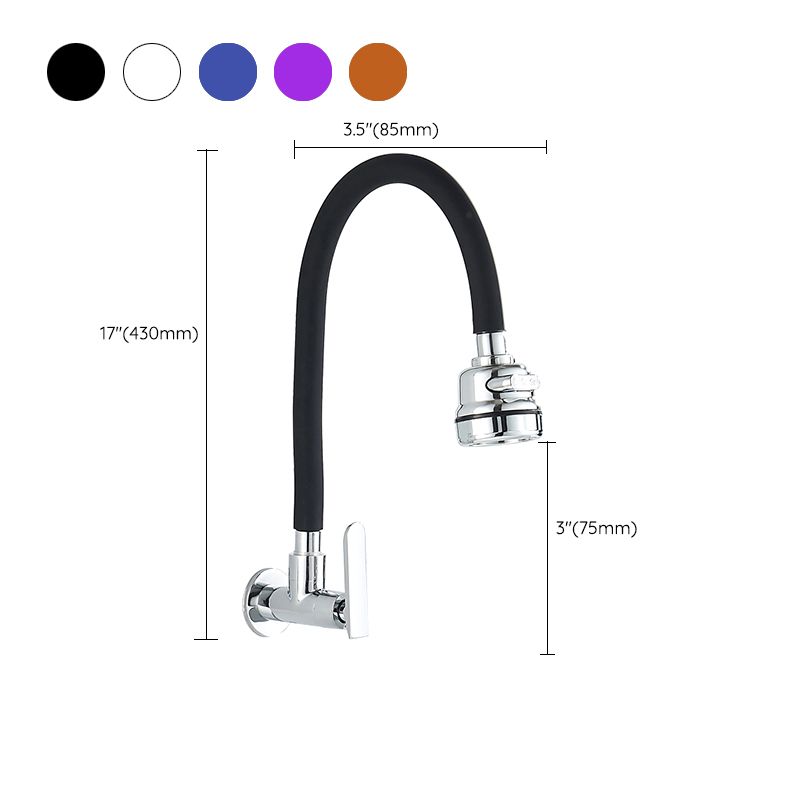 Modern Universal Tube Pot Filler Wall Mounted One Handle Profile Filler