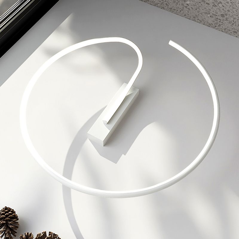 Modern Style Ringed Flush Mount Light Metal 1 Light Flush Mount Lamp