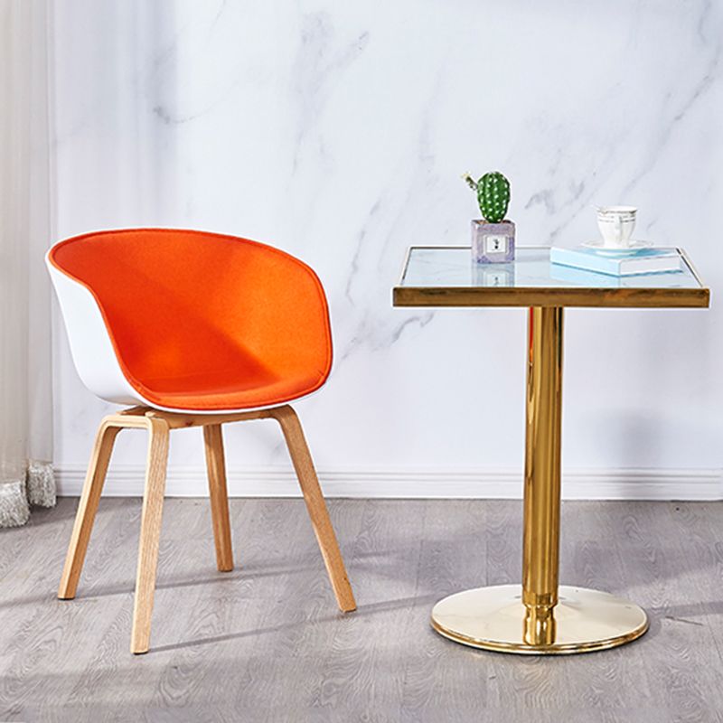 Chaises de salle à manger de style moderne, chaise latérale sans accoudoirs avec pieds en bois