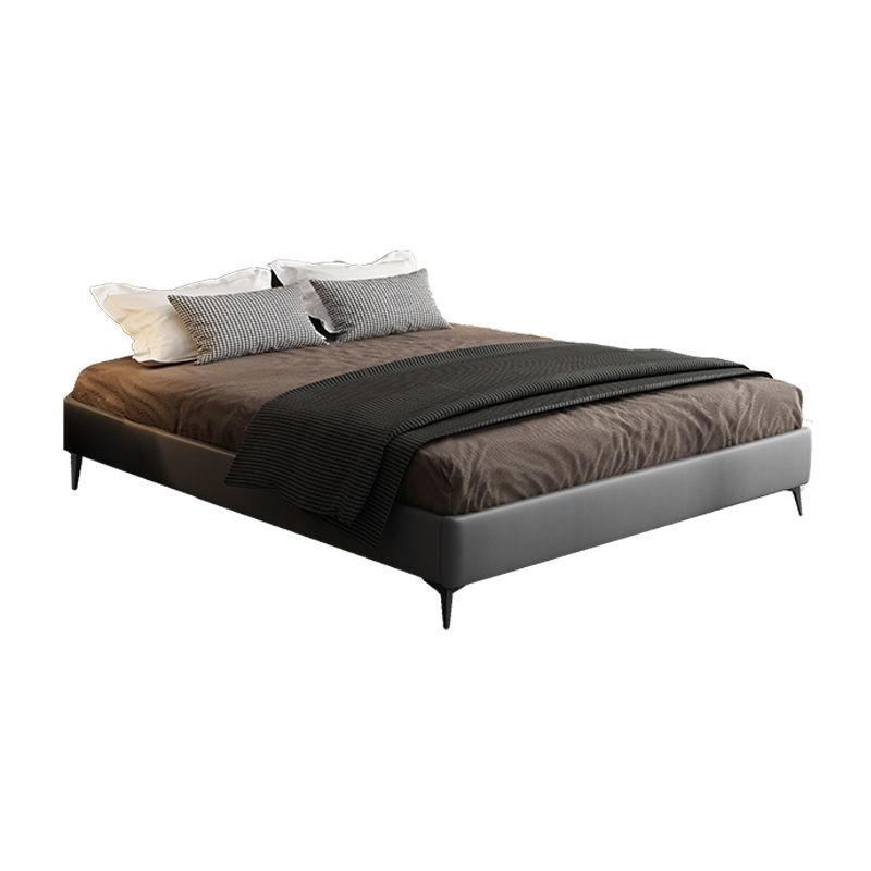 Modern Wood and Upholstered Platform Bed Frame Mattress Included Bed