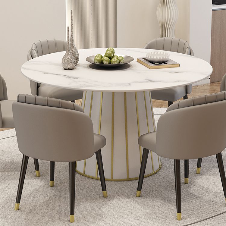 Nordic Round Stone Dining Table 1/7 Pieces Dining Set for Dining Room