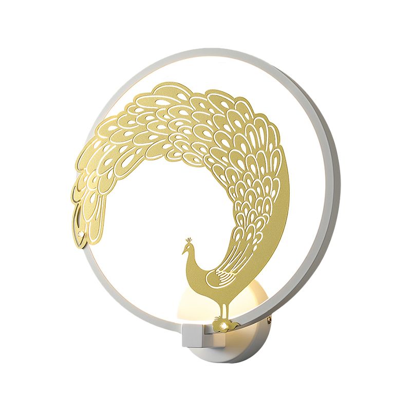 Acrylique Circular Mur Mural lampe de style chinois LED LEMPRIMME MURD MOURD