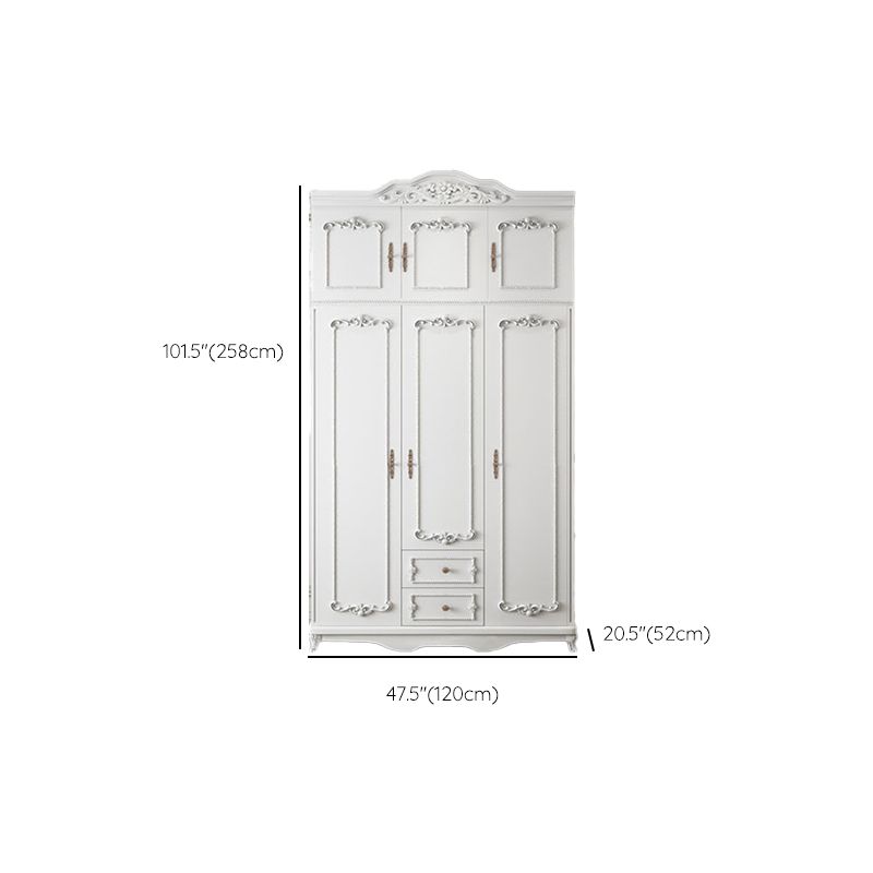 French Country Wardrobe Armoire Engineered Wood Wardrobe Cabinet
