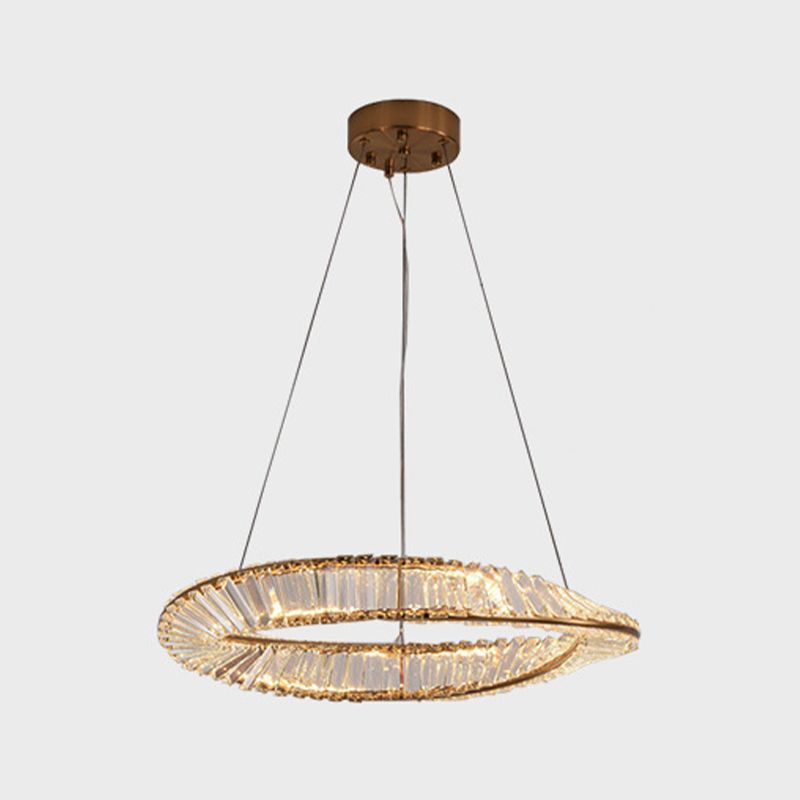 Edelstahlkreis Kronleuchter Lampe LED Kronleuchter Licht für Schlafzimmer