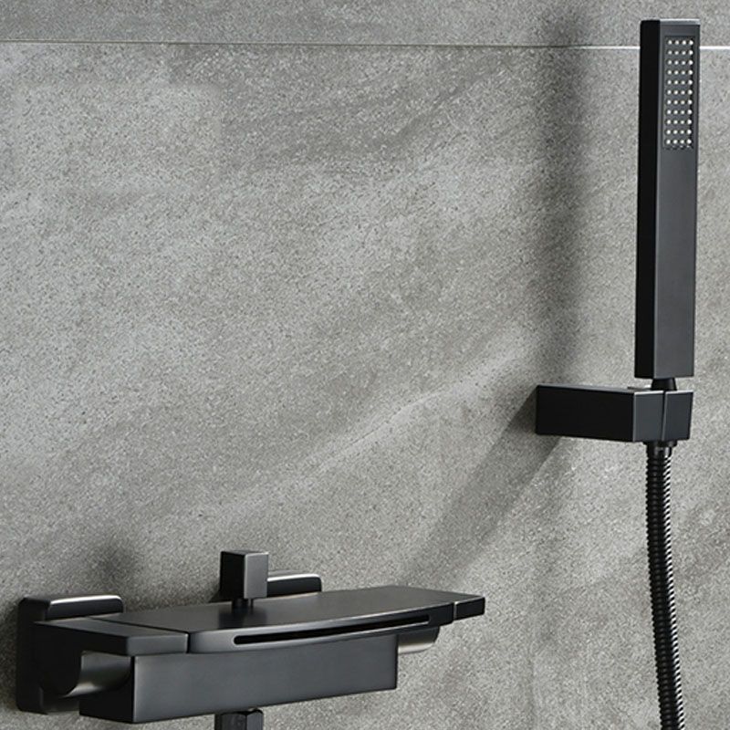 Wall Mounted Bath Faucet Solid Color Waterfall Bathroom Faucet
