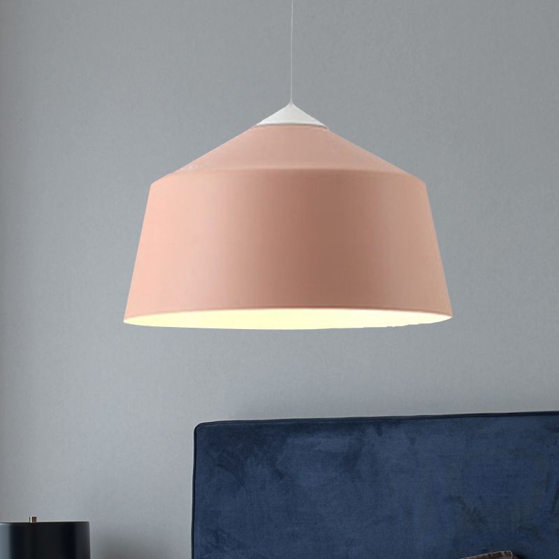 Dome Pendant Lighting Nordic Metal 1 Light Black/Grey/Pink Hanging Ceiling Light