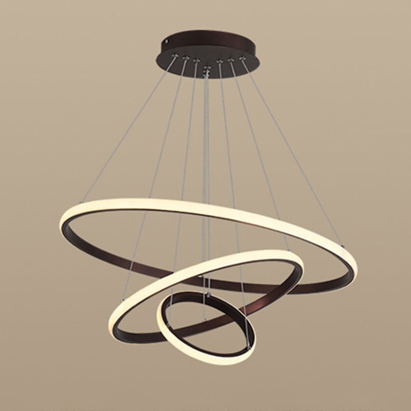 Lineare Metallleuchterleuchten moderner 3-Licht-Kronleuchter-Beleuchtungskörper in Schwarz