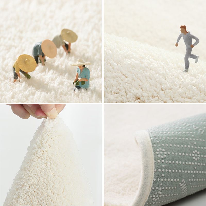 Modern Hand Printed Rug Multicolor Lamb Wool Indoor Rug Non-Slip Backing Pet Friendly Area Carpet for Decoration