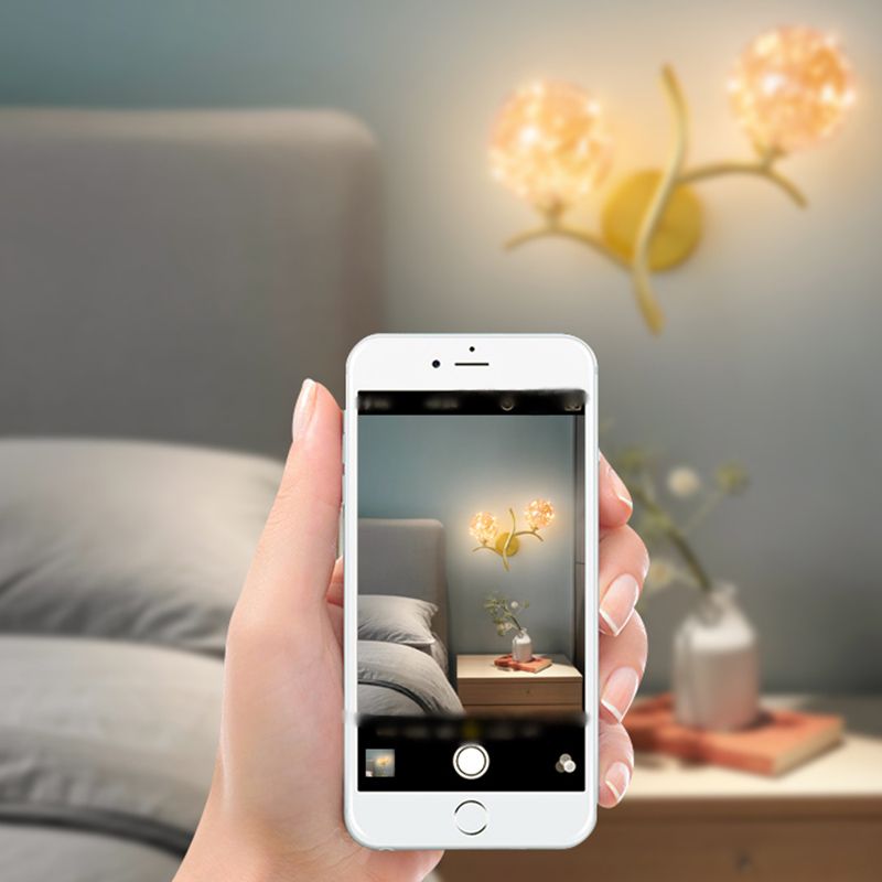 Modern Style Spherical Shape Wall Lights Glass Wall Mount Lights