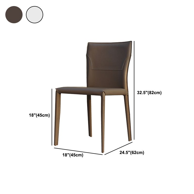 Contemporary Armless Dining Chairs Upholstered Chair for Home