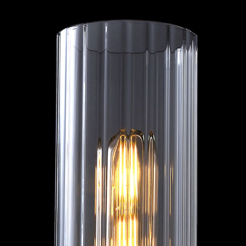 Modern Simple Style Half Cylinder Shade Wall Sconce Glass Multi Lights Sconces in Gold Finish