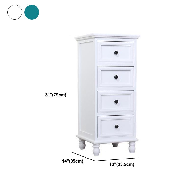 Solid Wood Accent Chest with Drawers 13.77" Wide Chest with Bun Feet