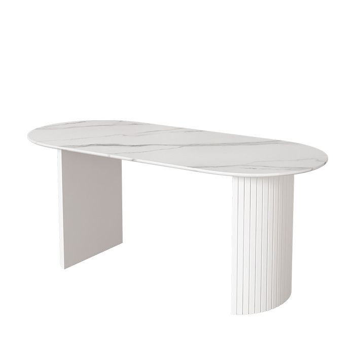 White Dining Table Simple Style Dinette Table for Home and Kitchen
