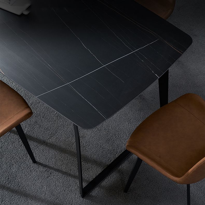 Modern 1/4/5/6/7 Pieces Furniture White Rectangle Sintered Stone Dining Room Set