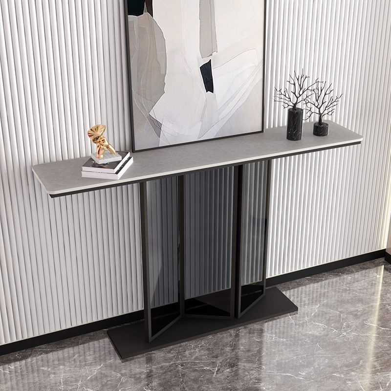 Contemporary Slate Console Table 11.8" W Scratch Resistant Console