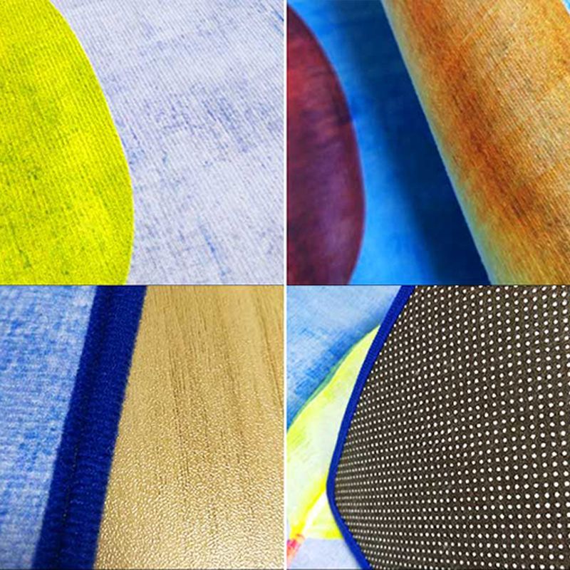 Fancy Geometric Rug Multicolored Polypropylene Area Rug Anti-Slip Backing Easy Care Indoor Rug for Room