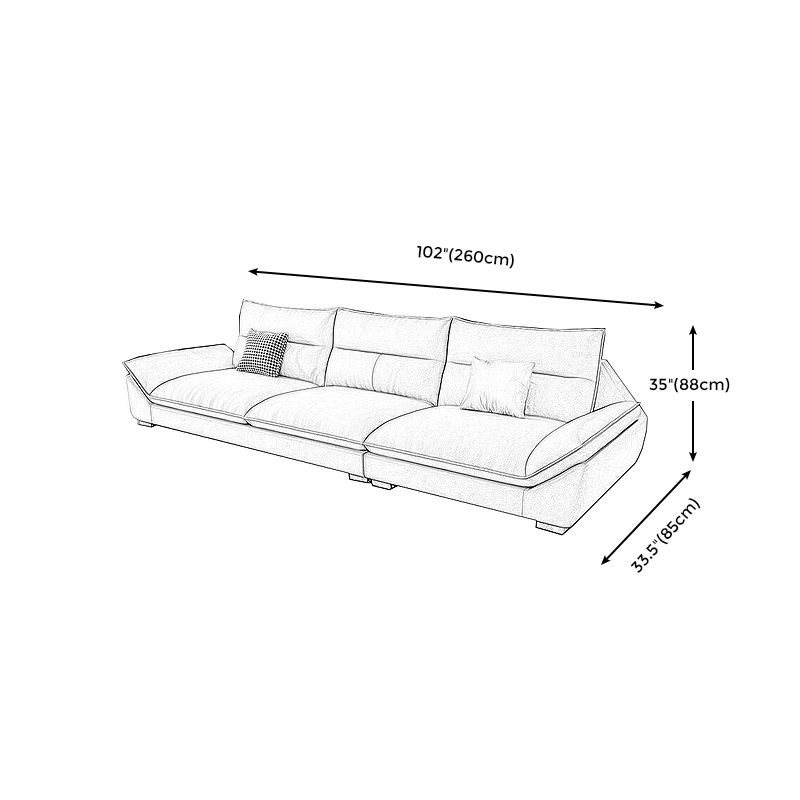 Moderno cuscino crema divano di divano in pelle fauci soggiorno sezionale con spazio