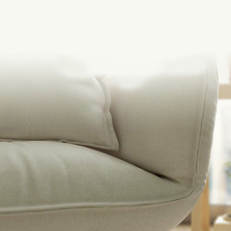 Modern Fabric Sofa Recessed Arm Seating with Pillows for Apartment