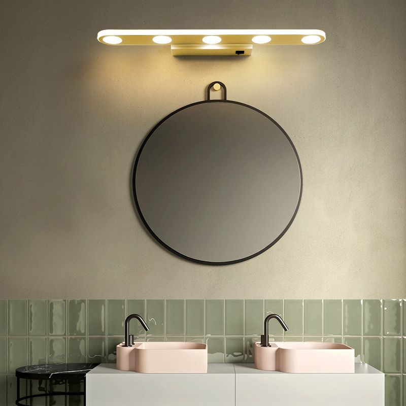 Stile semplice moderno tutta la luce di vanità per vanità in rame lampade per vanità a LED per bagno con doccia