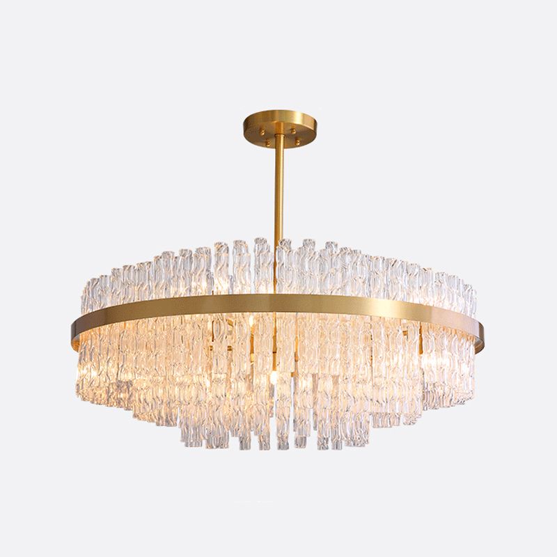 Moderner Stil Ring Kronleuchter Kristall Multi -Lichter Kronleuchter für Wohnzimmer