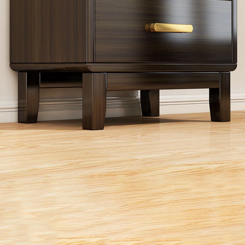 Glam Style Acrylic Door Server Bamboo Dinner Server with 1 Drawer