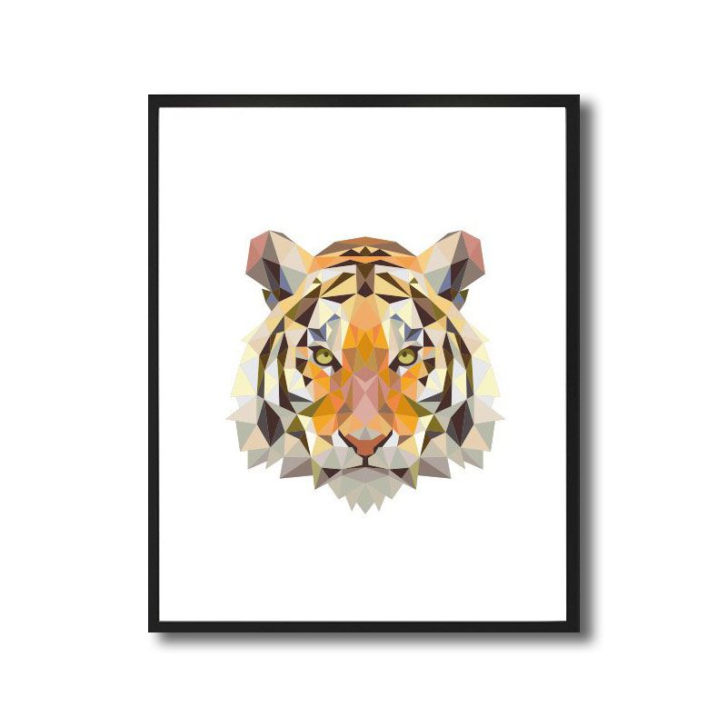 Orange Tiger Head Canvas Art Animal Classic for Decoration Wall Decor, Multiple Sizes