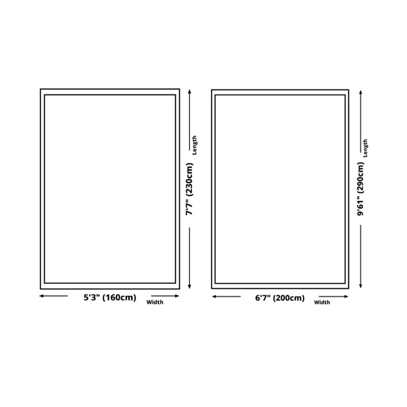 Minimalist Color Rendering Rug White Tone Polyester Area Carpet Stain Resistant Rug for Living Room