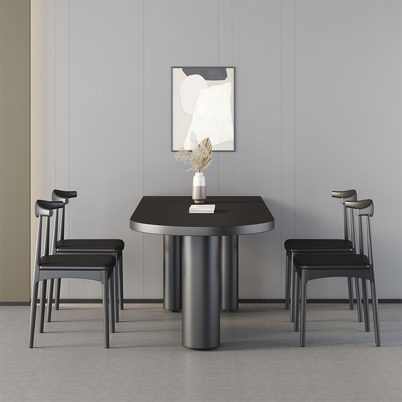Mesa de madera irregular para la mesa de comedor moderna del restaurante con 3 patas