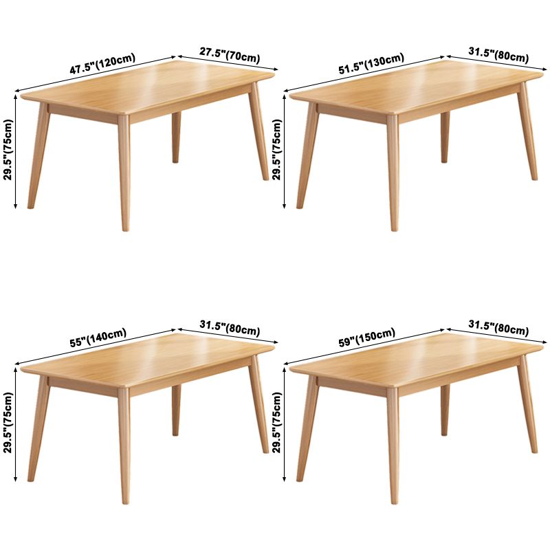 Minimalistische Küche Massivholz Esstisch Rechteck Standard Esstisch mit 4 Beinbasis