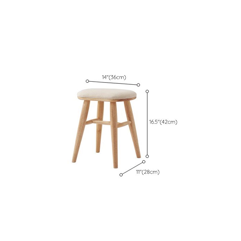 Scandinavian Dressing Table with Mirror and 4-Drawers Solid Wood
