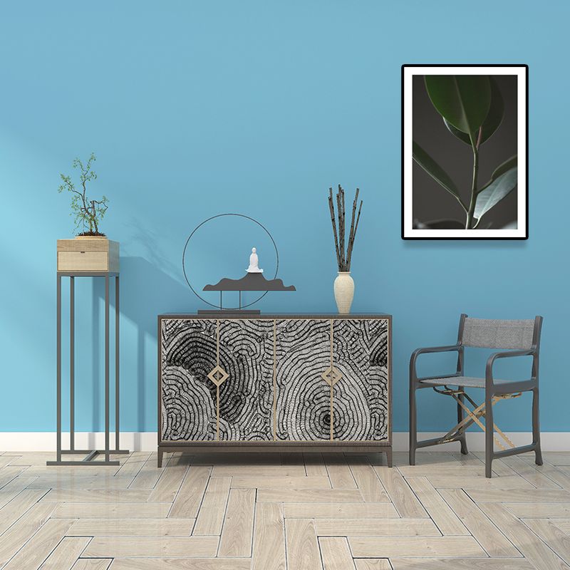 Photography Farmhouse Canvas Wall Art with Plant Stem Pattern in Green for House