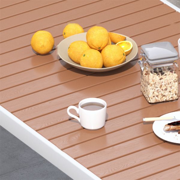 Modern Rectangular Picnic Table Set 1/2/4/5/6/7 Pcs Manufactured Wood Picnic Set