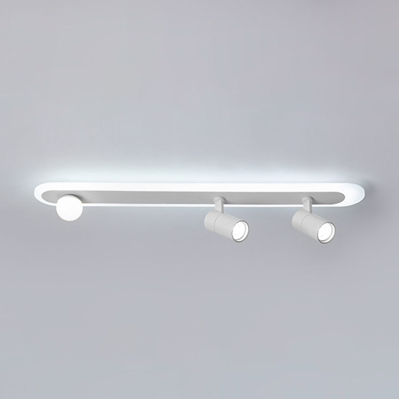 Modern Style Geometry Ceiling Fixtures Metal Ceiling Mounted Lights in White