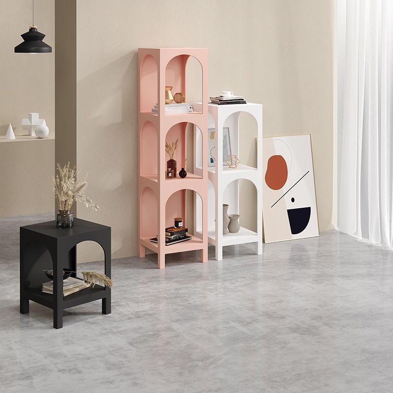 13.78" W Scandinavian Antique Finish Shelf Bookcase Metal Book Shelf with Shelves