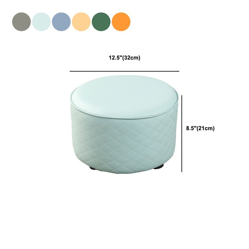 Modern Leather Pouf Water Resistant Round Pouf for Home Decor