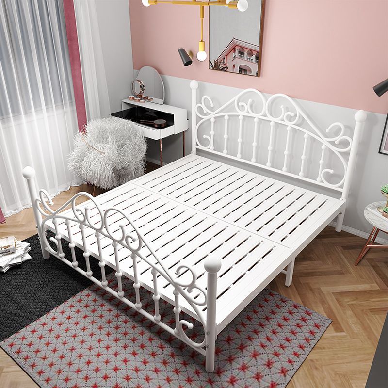 Contemporary Style Standard Bed Metal Bed Frame with Headboard