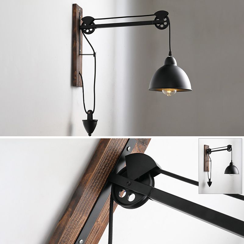 Retro Industrial Style Dome Schatten Wandmontage Lichter Metallic Wall Montage Lampe für Bar