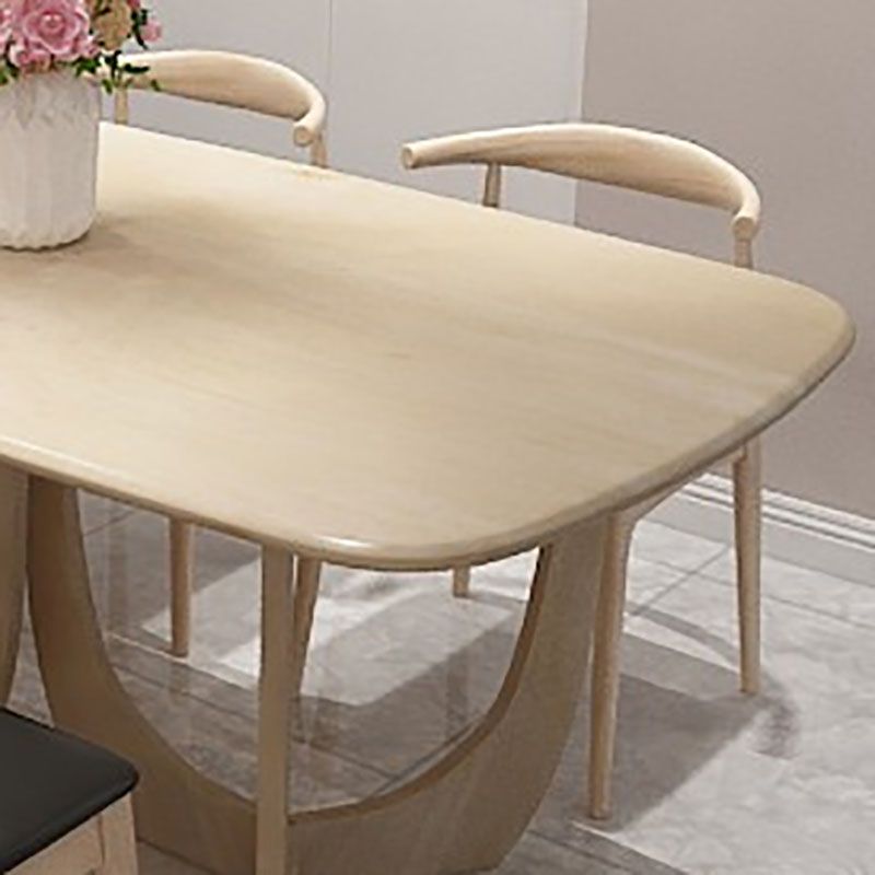 Contemporary Dining Table Oval Solid Wood Dinner Table Home Kitchen Dinner