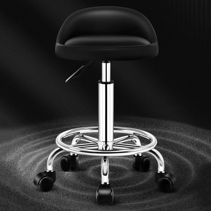 Modern Armless Backrest Counter Stool Steel Bedroom Bar Stool with Cushion