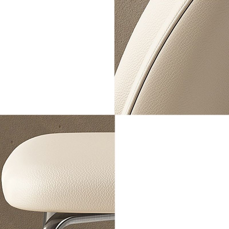 Contemporary Kitchen Dining Chairs Faux Leather Side Chairs with Metal Legs