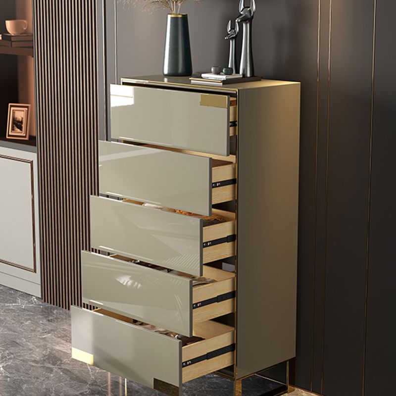 Wooden Storage Chest Dresser Classic Glam Dresser for Home Office