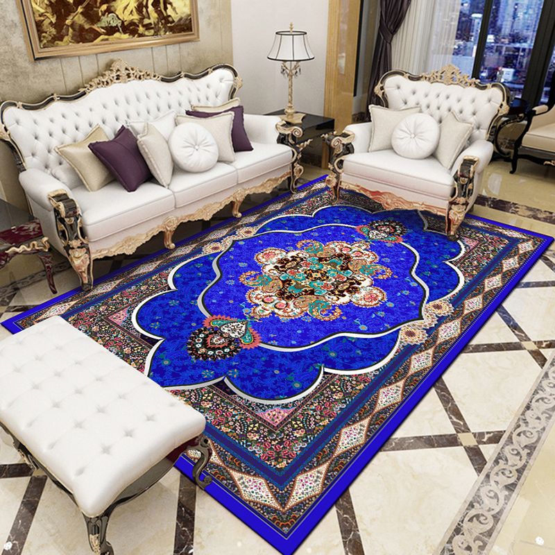 Sapphire Modern Rug Polyester Classic Rug Stain Resistant Rug for Living Room